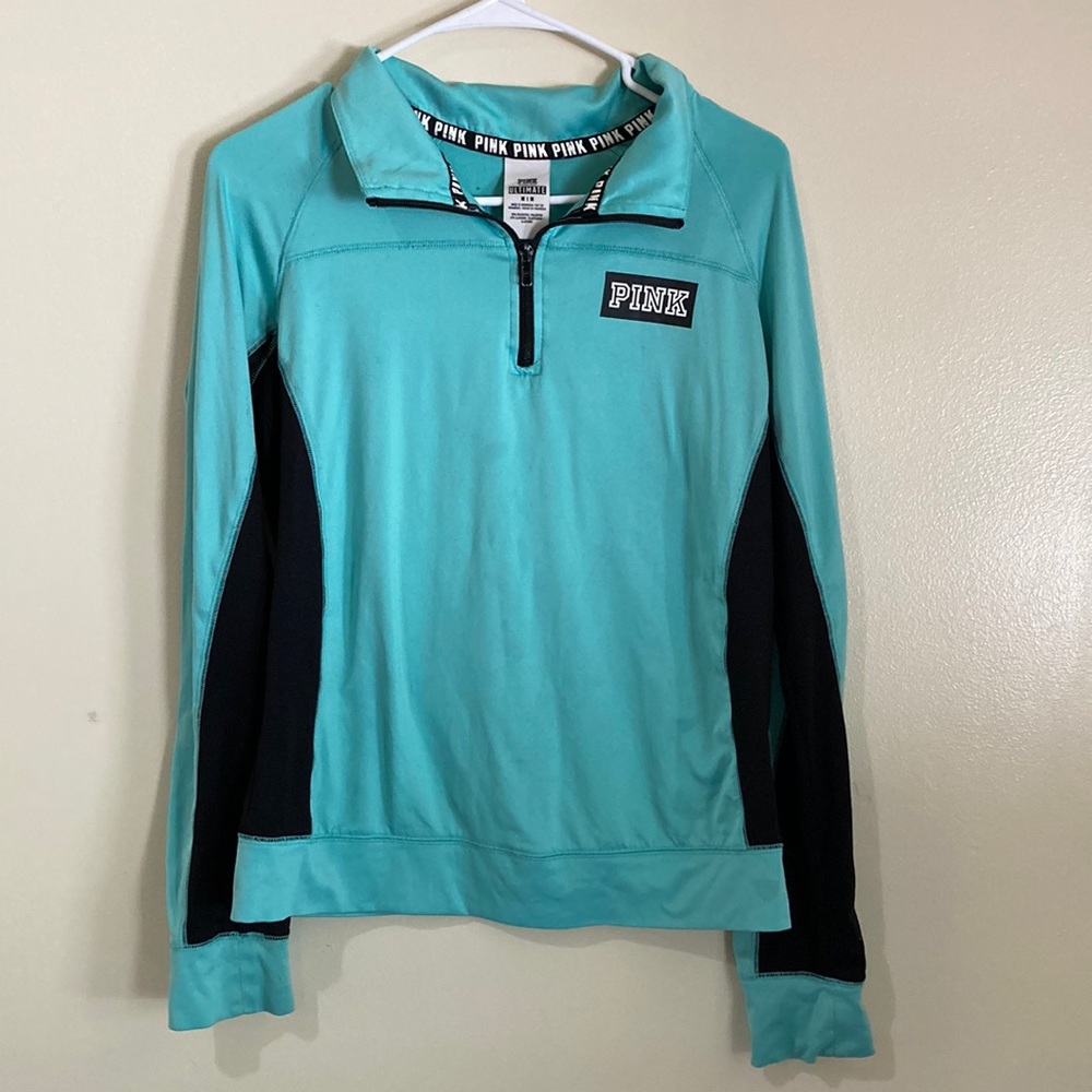 PINK athletic long sleeve quarter zip ultimate shirt